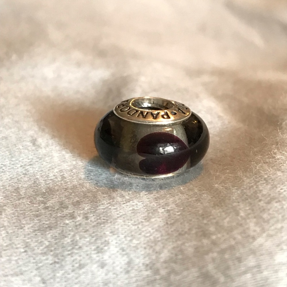 Pandora black heart murano